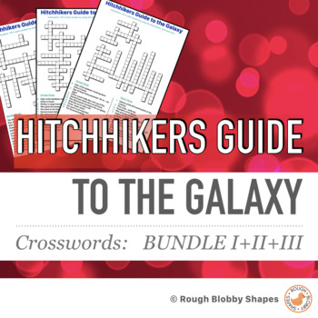 Preview of Hitchhikers Guide to the Galaxy (Movie) Crossword Puzzle Bundle