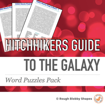 Preview of Hitchhikers Guide to the Galaxy (Movie) Word Puzzles Pack