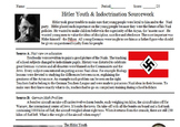 Hitler Youth & Indoctrination Primary and Secondary Source