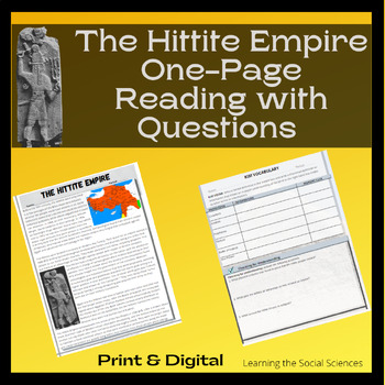 Preview of Hittite Empire One-Page Reading with Questions: Print and Digital