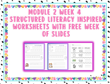 Preview of HmH M2W4 Structured Literacy Inspired Worksheets with FREE Week of Slides