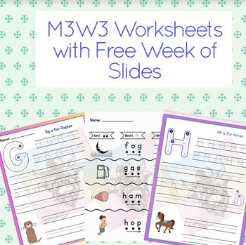 Preview of HmH M3W3 Structured Literacy= Inspired Worksheets with a FREE Week of Slides