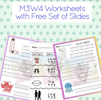 Preview of HmH M3W4 Structured Literacy Inspired Worksheets with a FREE week of Slides