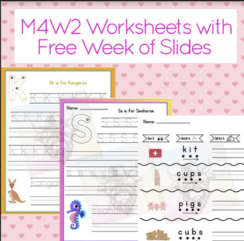 Preview of HmH M4W2 Structured Literacy Inspired Worksheets with a  Free Week of Slides