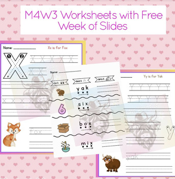 Preview of HmH Structured Literacy M4W3 Inspired Worksheet with Free Slides
