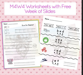 Preview of HmH Structured Literacy M4W4 Inspired Worksheet with Free Week of Slides