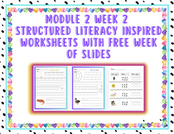 Preview of HmH M2W2 Structured Literacy Inspired Worksheets With FREE week of Slides