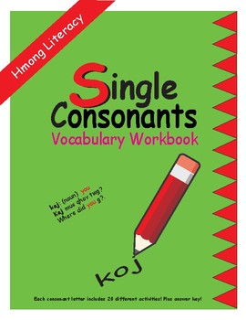 Preview of Single Consonant Vocabulary Workbook
