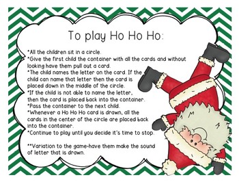 Ho Ho Ho ABC Game by Smaller Scholar Preschool | TpT
