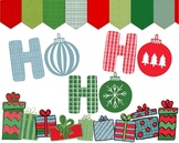 Ho! Ho! Ho! Letters + Borders + Buntings | PDFs +JPGs + PNGs | 23