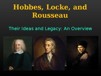 Preview of Hobbes-Locke-Rousseau Power Point