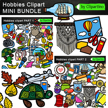 Preview of Hobbies Clip Art Bundle commercial use