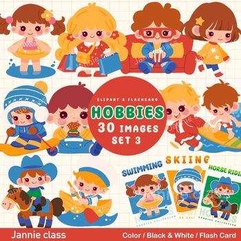 Preview of Hobbies Clip Art & Flash Card Set3 (30 Images!)