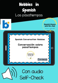 Preview of Hobbies in Spanish* Los pasatiempos  en   BOOM CARDS