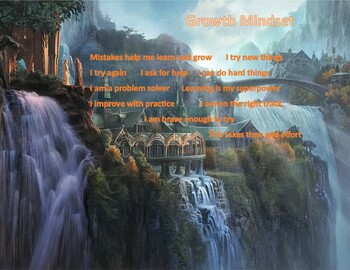 Preview of Hobbit Mindset poster-growth mindset