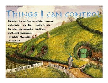 Preview of Hobbit mindset posters-things I can control