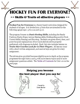 Preview of Hockey Fun For Everyone - Unit 1 (Age 5-8)