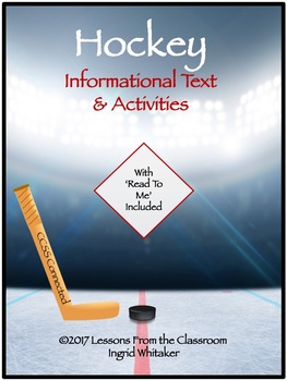Preview of Hockey : Informational Text and Activities