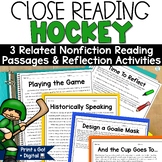 Hockey Reading Passages Comprehension Activities February 
