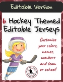 Hockey Themed Editable Jerseys