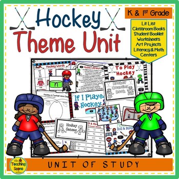 Preview of Hockey Unit:  Literacy & Math Centers & Activities