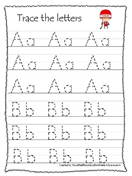 hockey themed a z tracing preschool handwriting worksheets by teach at daycare