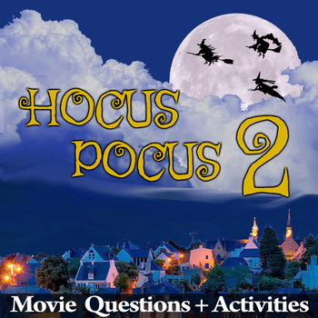 Preview of Hocus Pocus 2 Movie Guide + Activities | Halloween | Answer Keys Inc