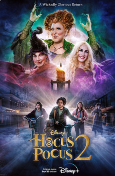 Preview of Hocus Pocus 2 Movie Guide Questions in ENGLISH and in chronological order 