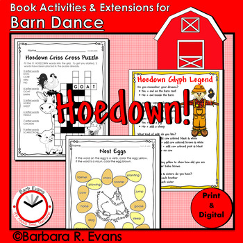 Book Activities Extensions Barn Dance Literacy Math Centers