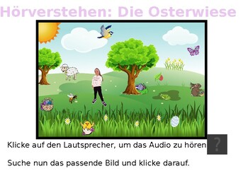 Preview of Hörverstehen interaktive Präsentation "Ostern" | Deutsch | German | Easter