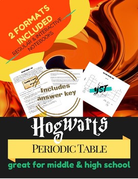 Preview of Hogwarts Periodic Table Lab with Answer Key