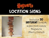 Hogwarts School Location Signs - Harry Potter
