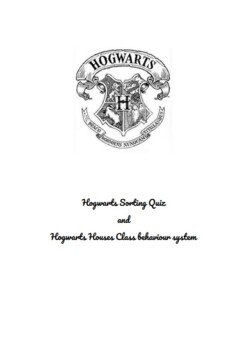 Preview of Hogwarts Sorting Quiz and Hogwarts Houses Class Behaviour System (editable)