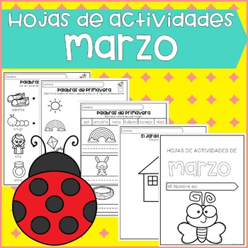 Preview of Hojas de Actividades de MARZO -Primavera | Spring Activity Worksheets in Spanish