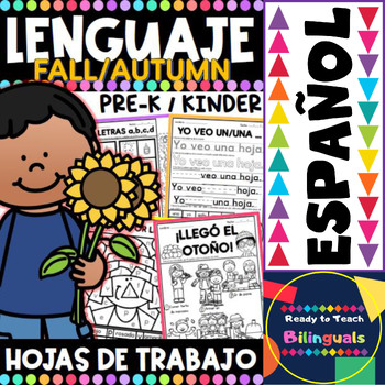 Preview of Hojas de Trabajo del Lenguaje - Fall - Otoño - Printables in Spanish - September