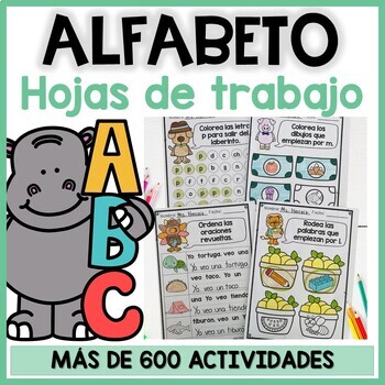 Hojas de trabajo LETRAS | Actividades Abecedario | Spanish Alphabet ...