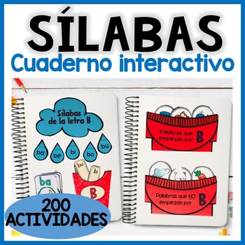 Preview of SÍLABAS: Hojas de trabajo de lectura | Reading Interactive Notebook in Spanish