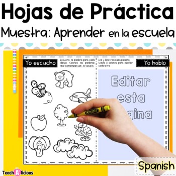 Preview of Cuadernillo de lectura | Spanish Workbook | Aprender en la escuela | FREE