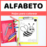 Hojas del abecedario para colorear | Alphabet Coloring Pag