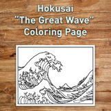 Hokusai The Great Wave Art History Coloring Page