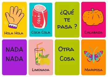 Hola, Hola Coca Cola Spanish Poem Flipcards by Preschool Pursuits