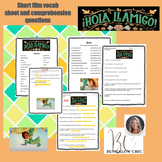 Hola Llamigo Vocabulary sheet and comprehension questions 