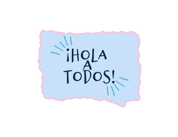 Hola a todos - Graphic (Free) by Up and At Em Enrichment | TPT