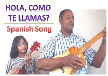 Preview of Hola, ¿cómo te llamas? Song to teach introducction in Spanish novice level