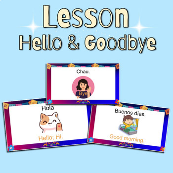 Preview of Hola y Adiós - FREE Presentation of Greetings and Goodbyes in Spanish