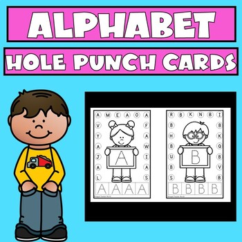 Preview of Hole Punch Cards | Alphabet Fine Motor Center