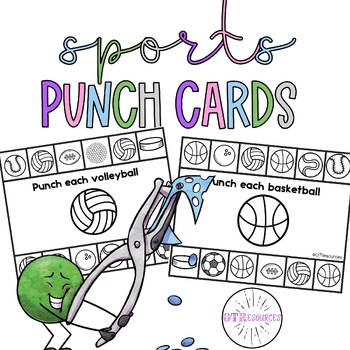 Hole Punch Cards for Occupational Therapy: sports by OTResources