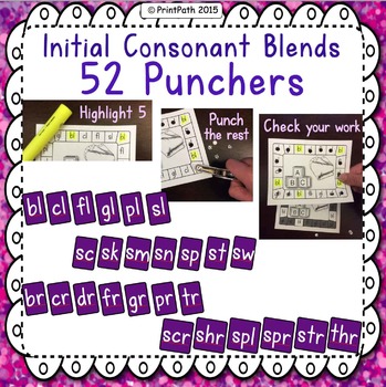 Preview of Hole Punch - Initial Consonant Blends