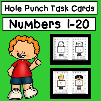 Preview of Hole Punch Numbers 1-20 | Fine Motor Skills Task Cards