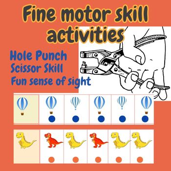 Preview of Hole Punch & Play: Fine Motor Skill Activities Worksheet Fun for Preschoolers